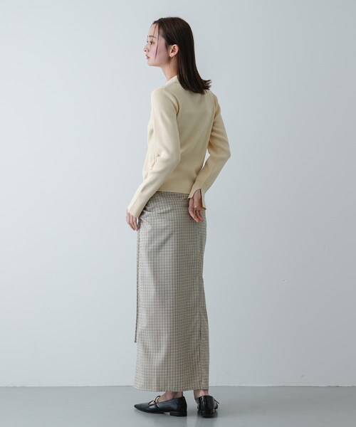 SENSE OF PLACE by URBAN RESEARCH(センスオブプレイスバイアーバンリサーチ)の「シャーリングスカート(スカート・レディース・IVO×BLK/BLACK/MTD×ORG・S/M)」の9枚目の写真