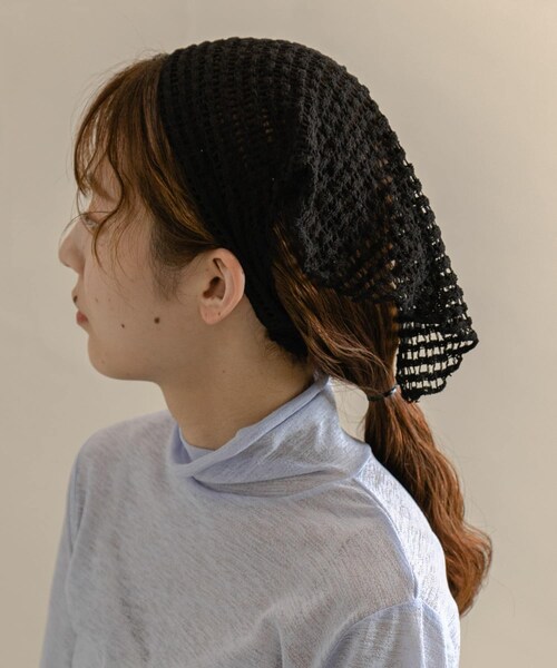 SMELLY（スメリー）の「メッシュヘッドスカーフ（ヘアバンド・レディース・BLK/MOC・-）」の4枚目の写真