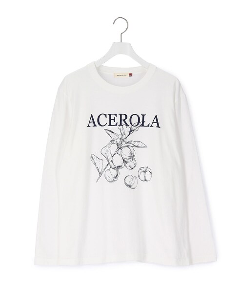 ADAM ET ROPE'（アダムエロペ）の「【GOOD ROCK SPEED】別注 ACEROLA LONG SLEEVE TEE（Tシャツ/カットソー・レディース・ホワイト/ネイビー/ピンク・F）」の21枚目の写真