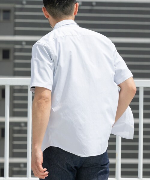 URBAN RESEARCH ROSSO（アーバンリサーチロッソ）の「『防シワ』『XLサイズあり』ハイパフォーマンスリネンレギュラー半袖シャツ（シャツ/ブラウス・メンズ・BEIGE/WHITE/BLACK/NAVY/KHAKI/BLK STRIPE/BLK CHECK・S/M/L/XL）」の13枚目の写真