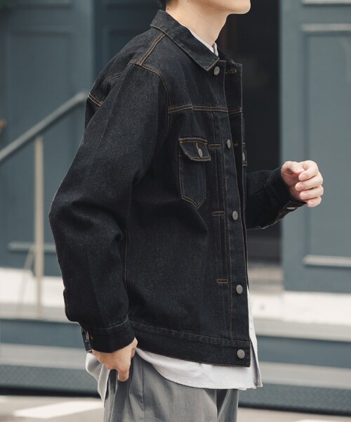 ITEMS URBANRESEARCH（アイテムズ アーバンリサーチ）の「『セットアップ対応』SOFT FEEL DENIM 2NDジャケット（デニムジャケット・メンズ・BLACK/GRAY/INDIGO BLU・M/L）」の8枚目の写真