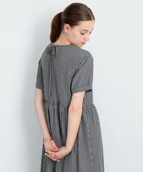 URBAN RESEARCH Sonny Label（アーバンリサーチサニーレーベル）の「ストライプサッカーワンピース（ワンピース・レディース・ブルー/ミント/ブラック・FREE）」の9枚目の写真