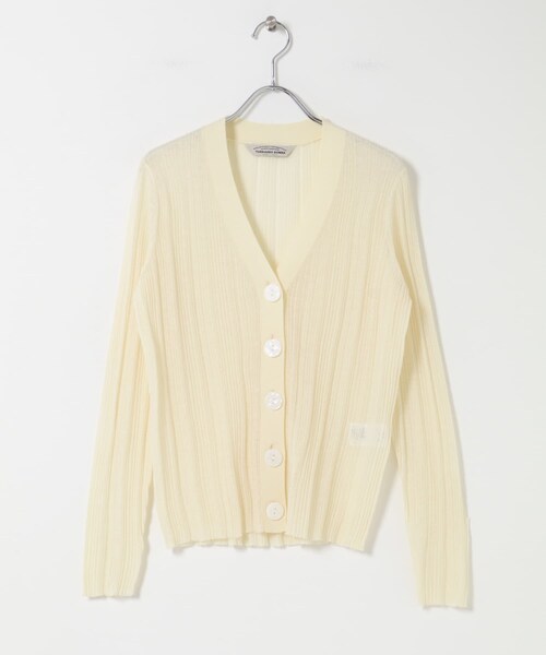 URBAN RESEARCH ROSSO（アーバンリサーチロッソ）の「Torrazzo Donna　COOL TOUCH V-NECK KNIT（カーディガン/ボレロ・レディース・IVORY/LGRAY・Free）」の3枚目の写真