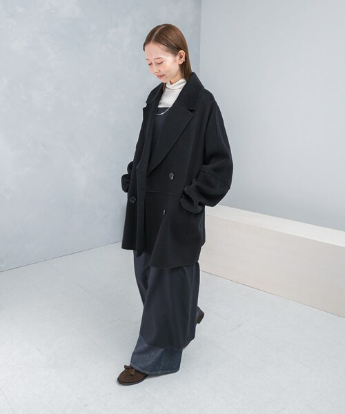 URBAN RESEARCH ROSSO（アーバンリサーチロッソ）の「『一部別注カラー』YENN　DOUBLE FACE PEA COAT（その他アウター・レディース・別注DNAVY/BROWN/CHARCOAL・FREE）」の17枚目の写真