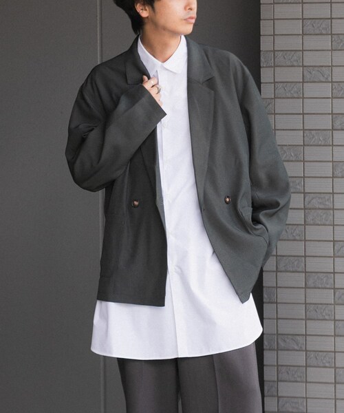 SENSE OF PLACE by URBAN RESEARCH（センスオブプレイスバイアーバンリサーチ）の「ダブルルーズジャケット（テーラードジャケット・メンズ・BEIGE/GRAY・M/L）」の5枚目の写真