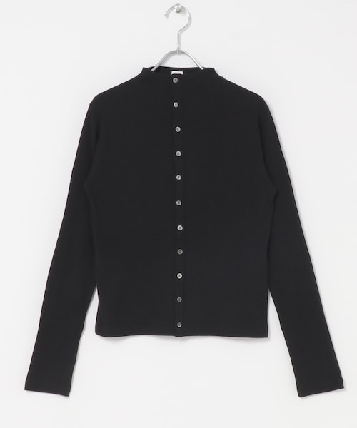 URBAN RESEARCH DOORS(アーバンリサーチドアーズ)の「ORCIVAL MOCK NECK CARDIGAN(カーディガン/ボレロ・レディース・TOPOATMEAL/BLACK・2)」の2枚目の写真