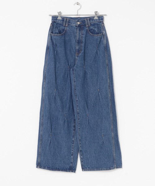 KBF（ケイビーエフ）の「タックWIDEデニム（デニムパンツ・レディース・L.BLUE/BLUE・36/38）」の11枚目の写真