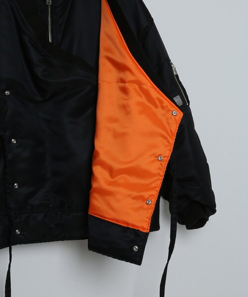 ADAM ET ROPE'（アダムエロペ）の「MENS【TTT_MSW】KIMONO MA-1（MA-1・メンズ・ブラック・L/M）」の12枚目の写真