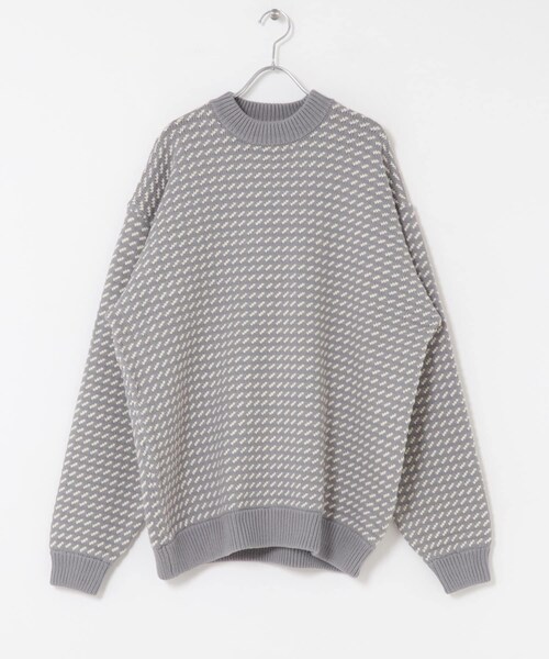 URBAN RESEARCH DOORS(アーバンリサーチドアーズ)の「L.L.Bean JAPAN EDITION Wayne Sweater Birds-Eye(ニット/セーター・メンズ・GRY/WHT/CHR/PLM・M/L/XL)」の7枚目の写真