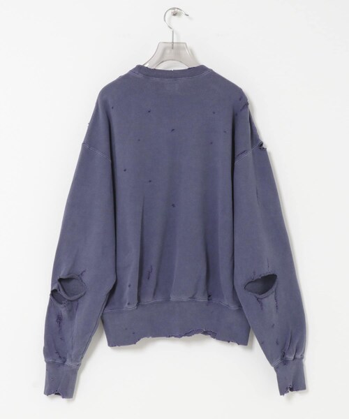 URBAN RESEARCH（アーバンリサーチ）の「KURO　MORE DAMAGE WASHED SWEAT（スウェット・レディース・NAVY・-）」の5枚目の写真