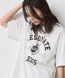 nissen | 綿100％ピグメント染ロゴプリントTシャツ＜大きいサイズ有＞シックスタイル(Tシャツ/カットソー)