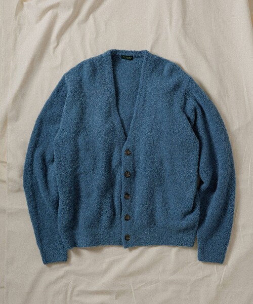 ADAM ET ROPE'（アダムエロペ）の「【WILD LIFE TAILOR】LOOP YARN CARDIGAN（カーディガン/ボレロ・メンズ・ブラック/オリーブ/ブルー系・L/M）」の7枚目の写真