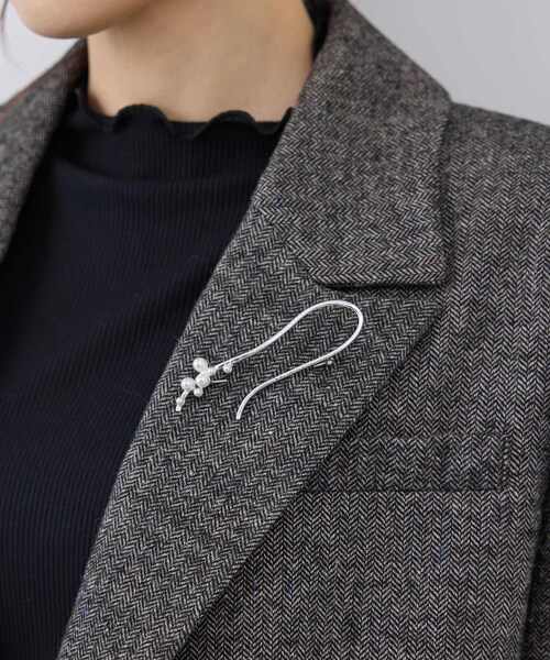 ROPE' PICNIC（ロペピクニック）の「スリムメタルデザインブローチ（ブローチ/コサージュ・レディース・ゴールド/シルバー・F）」の14枚目の写真