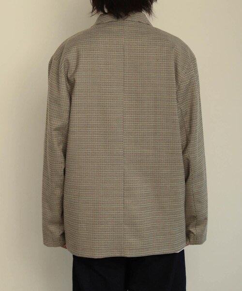 SENSE OF PLACE by URBAN RESEARCH（センスオブプレイスバイアーバンリサーチ）の「チェックダブルルーズジャケット（テーラードジャケット・メンズ・BEG×KHK・M/L）」の13枚目の写真