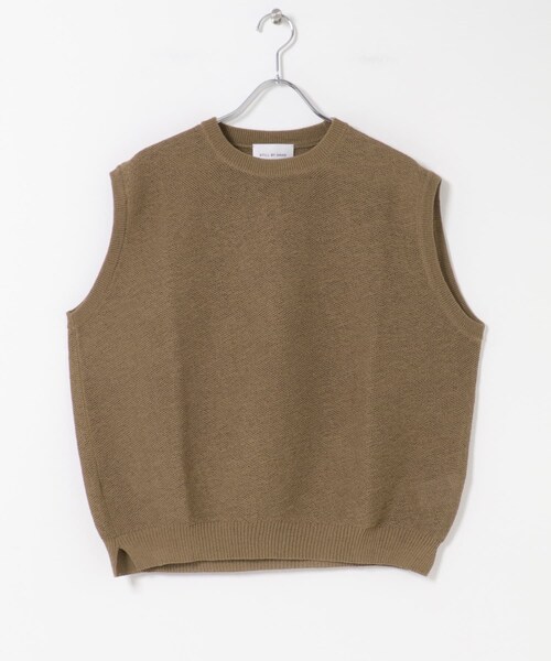 URBAN RESEARCH DOORS（アーバンリサーチドアーズ）の「STILL BY HAND　12Gニットベスト（ベスト・メンズ・BLACK/L.BROWN/L.BEIGE・46/48）」の8枚目の写真