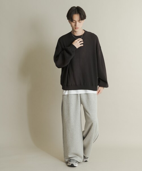SENSE OF PLACE by URBAN RESEARCH(センスオブプレイスバイアーバンリサーチ)の「フェードワッフルバルーンスウェット(スウェット・メンズ・BLACK/BROWN/BLUE・M/L)」の12枚目の写真