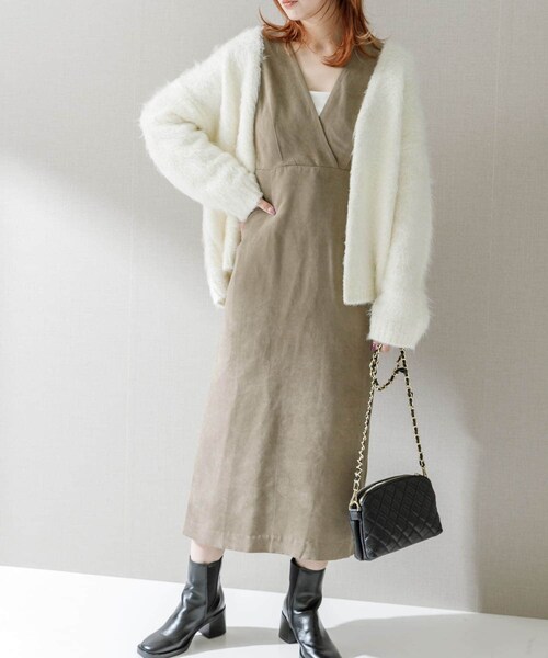 URBAN RESEARCH ROSSO（アーバンリサーチロッソ）の「バックベルトワンピース（ワンピース・レディース・navy/beige/d.bordeaux・36/38）」の5枚目の写真