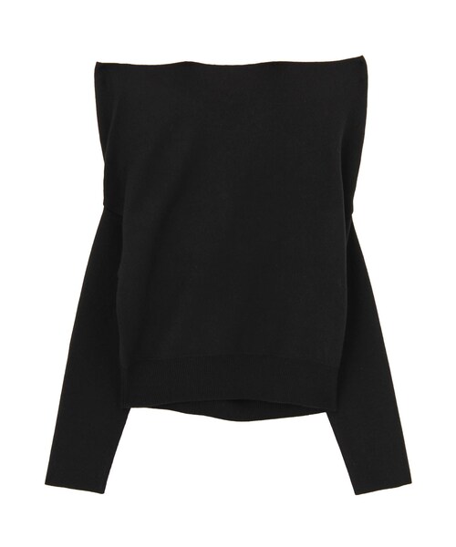 ELENDEEK(エレンディーク)の「CROSS 2WAYS KNIT(ニット/セーター・レディース・チャコールグレー/ブラック/ピーコック/ホワイト・F)」の2枚目の写真