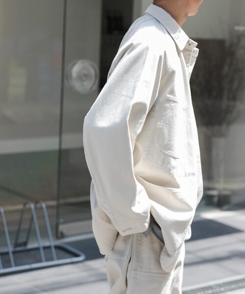 URBAN RESEARCH DOORS（アーバンリサーチドアーズ）の「FORK&SPOON　ガーメントダイツイルカバーオール（カバーオール・メンズ・CHARCOAL/IVORY・4/5）」の5枚目の写真