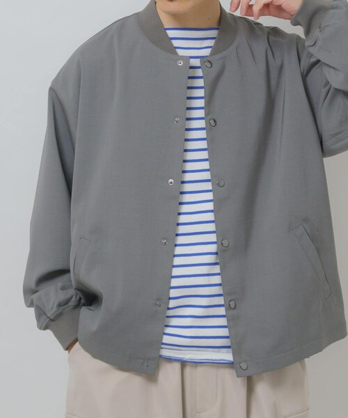 ITEMS URBANRESEARCH（アイテムズ アーバンリサーチ）の「『イージーケア/吸水速乾/接触冷感』高機能ドライタッチスナップブルゾン(楽着シリーズ)（ブルゾン・メンズ・KHK/GRY/SUMI-KURO/BEG・M/L）」の20枚目の写真