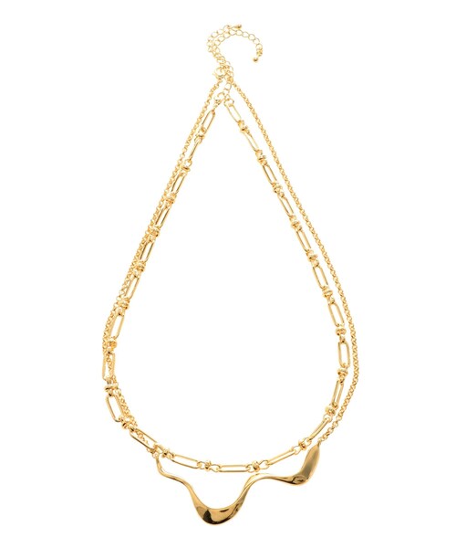 EMODA（エモダ）の「ダブルチェーンネックレス（ネックレス・レディース・シルバー/ゴールド・F）」の5枚目の写真