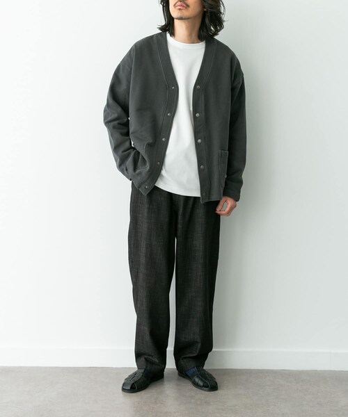 URBAN RESEARCH Sonny Label（アーバンリサーチサニーレーベル）の「デニムライクイージーワイドパンツ（デニムパンツ・メンズ・ブルー/ブラック/ブラウン・S/M/L）」の7枚目の写真