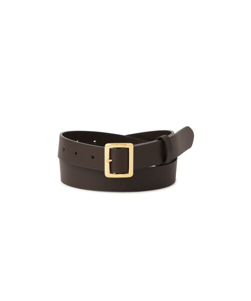 ADAM ET ROPE'（アダムエロペ）の「【AURALEE(オーラリー)】SQUARE BUCKLE BELT（ベルト・レディース・ブラック/ブラウン・S）」の4枚目の写真