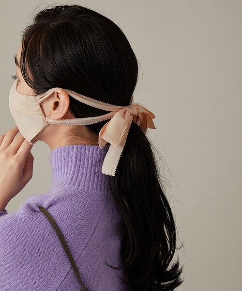 ADAM ET ROPE'（アダムエロペ）の「【トロワズィエムチャコ】リボンマスク（その他・レディース・ブラック/グレー系/ダークブラウン/サックス/クリーム・F）」の22枚目の写真