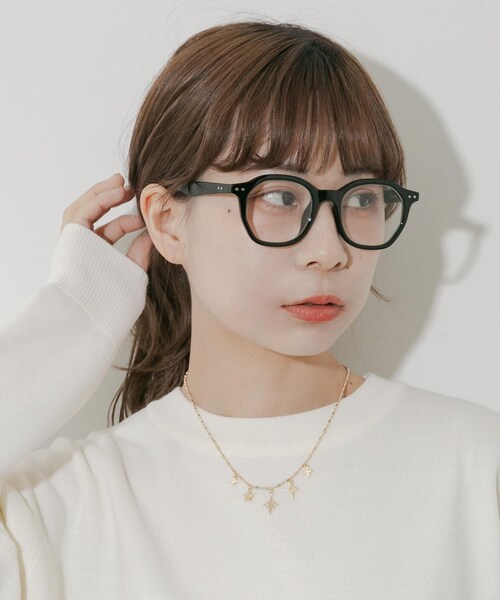 SMELLY（スメリー）の「オクタゴンフレームダテメガネ（メガネ・レディース・BLK/DEMI/OLV・-）」の5枚目の写真