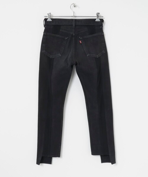 THE GOODLAND MARKET（ザグッドランドマーケット）の「SREU　リブデニムパンツ（デニムパンツ・レディース・BLACK/BLUE・M/L）」の5枚目の写真