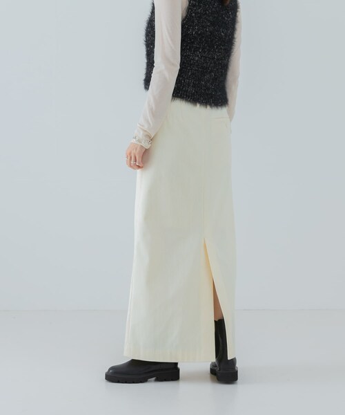 URBAN RESEARCH(アーバンリサーチ)の「トリコットコーデュロイスカート(スカート・レディース・BROWN/OFF WHITE・36/38)」の5枚目の写真