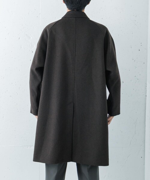 URBAN RESEARCH（アーバンリサーチ）の「WOOL BAL COLLAR COAT（ステンカラーコート・メンズ・KHAKI/BROWN/NAVY/BROWN CH・S/M/L）」の8枚目の写真