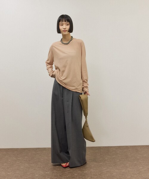 BATONER ADAM ET ROPE'別注CHIFFON LONG Tシャツ ADAM ET ROPE'（アダムエロペ）の「【BATONER for ADAM ET ROPE'】別注