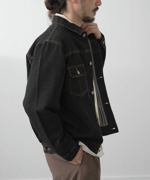 ITEMS URBANRESEARCH（アイテムズ アーバンリサーチ）の「DENIM JACKET TYPE 2nd（デニムジャケット・メンズ・IDG BLU/BLK・M/L）」の10枚目の写真