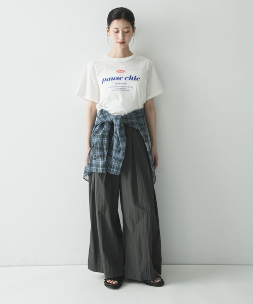 URBAN RESEARCH(アーバンリサーチ)の「『UR TECH/撥水/UVカット』ギャザーワイドパンツ(その他パンツ・レディース・ICE GRAY/BEIGE/CHARCOAL・36/38)」の20枚目の写真