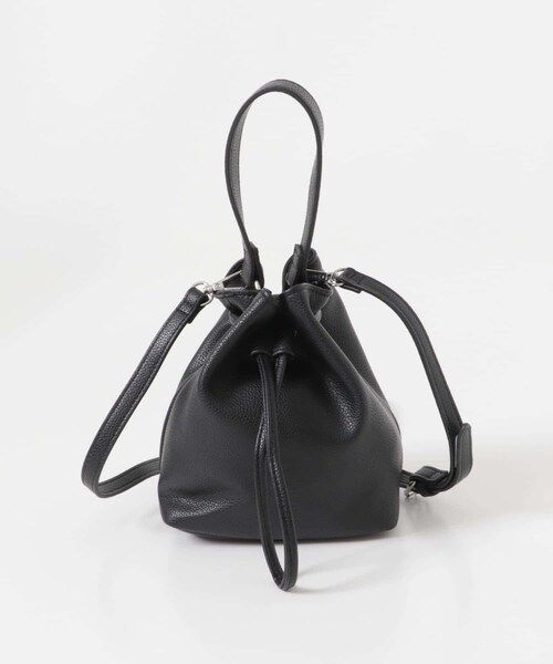 URBAN RESEARCH DOORS（アーバンリサーチドアーズ）の「2WAYシボ巾着ショルダーバッグ（ショルダーバッグ・レディース・BLACK/BLUE・one）」の5枚目の写真