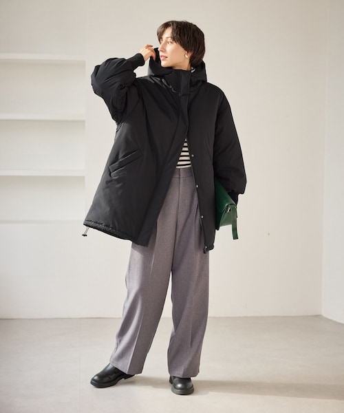 ROPE' PICNIC（ロペピクニック）の「中綿モンスターコート（ダウンジャケット/コート・レディース・ブラック/キナリ・F）」の7枚目の写真