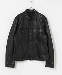 A.D.A.N　LEATHER TRUCKER JACKET