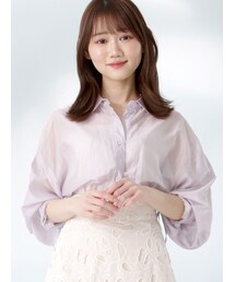 MERCURYDUO | サイドリボンギャザーシアーシャツ(シャツ/ブラウス)