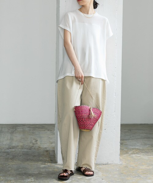 URBAN RESEARCH（アーバンリサーチ）の「ボルガバスケットショルダーバッグ（かごバッグ・レディース・NATURAL/NTL×BLK/PINK・-）」の17枚目の写真