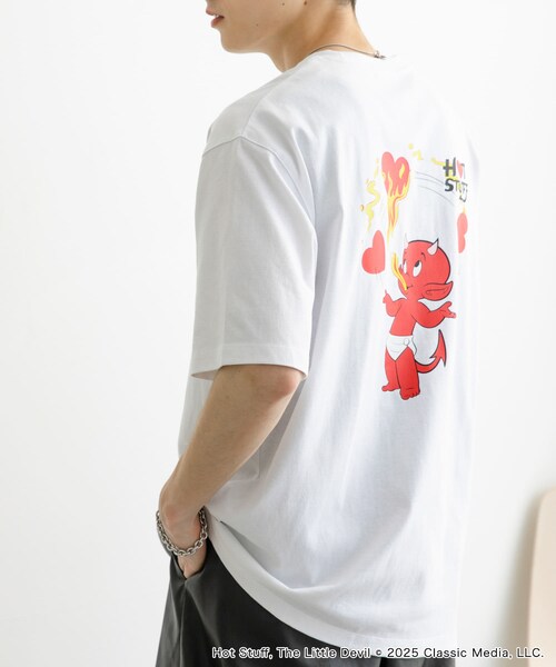 SENSE OF PLACE by URBAN RESEARCH(センスオブプレイスバイアーバンリサーチ)の「『別注』HOT STUFF×SENSE OF PLACE プリントTシャツ A(Tシャツ/カットソー・メンズ・WHITE/CHARCOAL/YELLOW・M/L)」の5枚目の写真