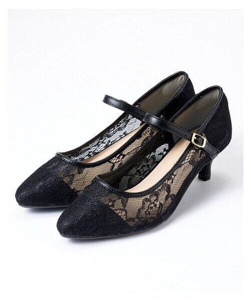 nissen（ニッセン）の「【ゆったり幅広】ポインテッドトゥレースストラップパンプス（低反発中敷）（ワイズ４Ｅ）（パンプス・メンズ・黒/アイボリー/ネイビー/ライトグレー・23.5cm/4E/24.0cm/4E/24.5cm/4E/25.0cm/4E/25.5cm/4E/26.0cm/4E/26.5cm/4E）」の9枚目の写真