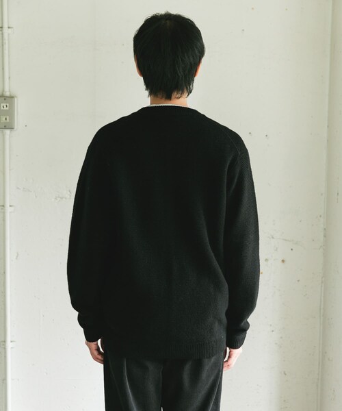 URBAN RESEARCH DOORS(アーバンリサーチドアーズ)の「ハミルトンウールガーターカーディガン(カーディガン/ボレロ・メンズ・GRAY/DARK RED/BLACK・M/L/XL)」の5枚目の写真