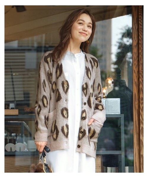 nissen（ニッセン）の「大きいサイズシャギーニットカーディガン（カーディガン/ボレロ・レディース・黒系/グレージュ系・L/LL/3L/4L/5L/6L/8L/10L）」の11枚目の写真