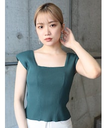 MURUA | バックオープンアシメニットタンク(タンクトップ)