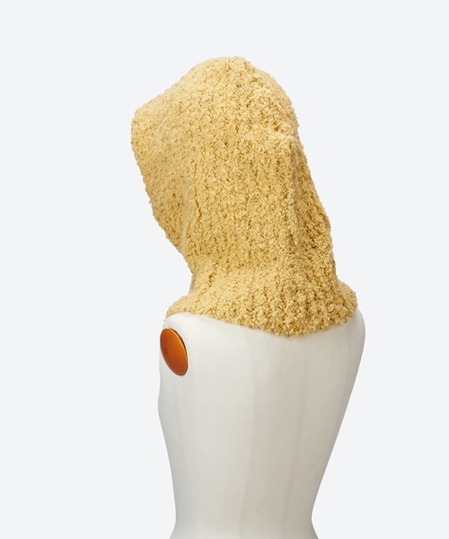 ADAM ET ROPE'（アダムエロペ）の「【J'aDoRe限定】【KIJIMA TAKAYUKI(キジマ タカユキ)】FUR KNIT BALACLAVA（ニットキャップ/ビーニー・レディース・ブラック/モスグリーン/イエロー・F）」の6枚目の写真