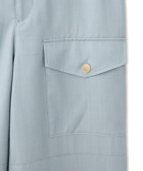 ADAM ET ROPE'(アダムエロペ)の「【AURALEE(オーラリー)】WOOL HERRINGBONE CARGO PANTS(カーゴパンツ・レディース・ブラック/ブルー系・1)」の11枚目の写真