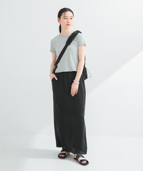 URBAN RESEARCH(アーバンリサーチ)の「『別注』Miller×URBAN RESEARCH Prib Tiny T-SHIRTS(Tシャツ/カットソー・レディース・IVORY/NVY BORDER/BLK BORDER・FREE)」の18枚目の写真