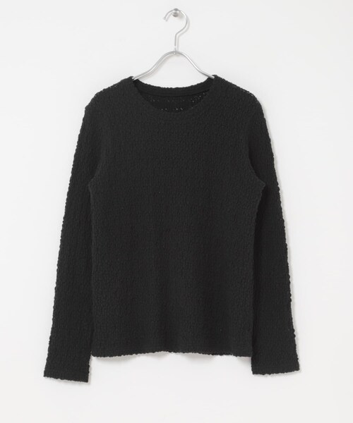 URBAN RESEARCH DOORS（アーバンリサーチドアーズ）の「ポコポコレースロングTシャツ（Tシャツ/カットソー・レディース・OFF/BLACK・Free）」の14枚目の写真