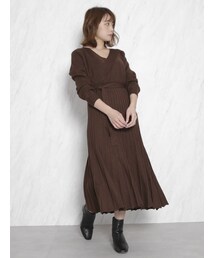 dazzlin | カシュクールニットワンピース(ワンピース)